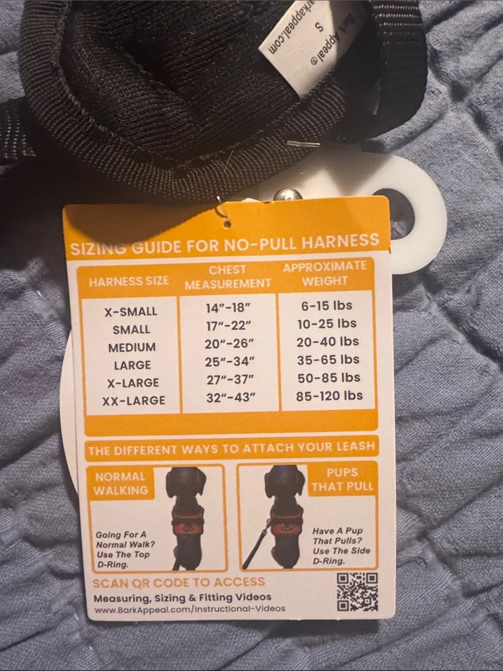 Blue No-Pull Dog Harness with Handle